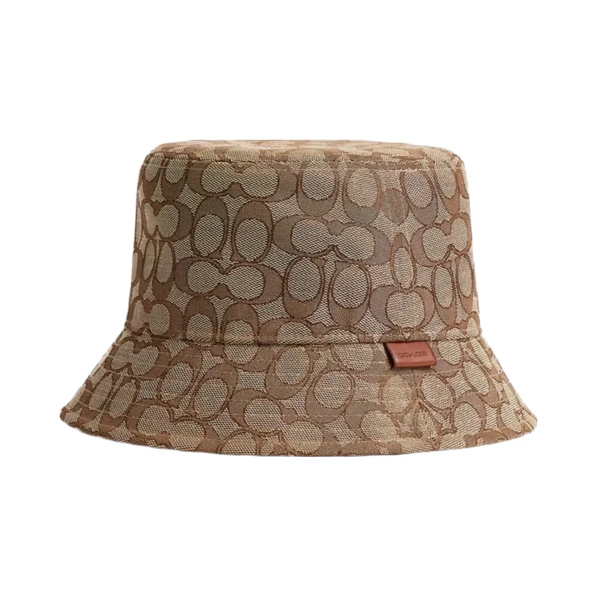 Coach Signature Jacquard Bucket Hat in Tan - HypeFly India View 1