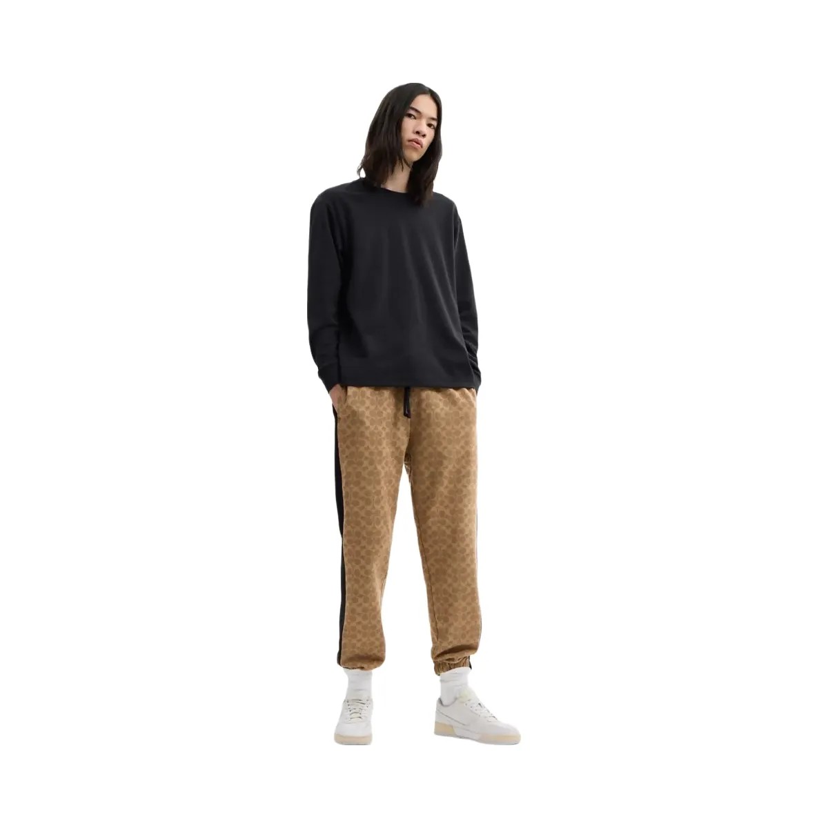 Coach Signature Sweatpants Tan Signature - HypeFly India View 2
