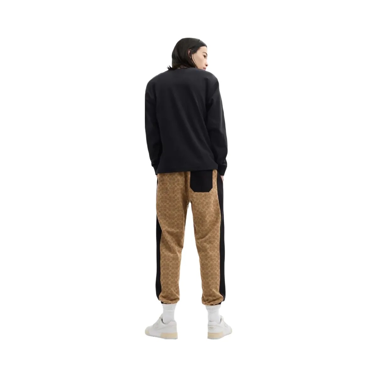 Coach Signature Sweatpants Tan Signature - HypeFly India View 3