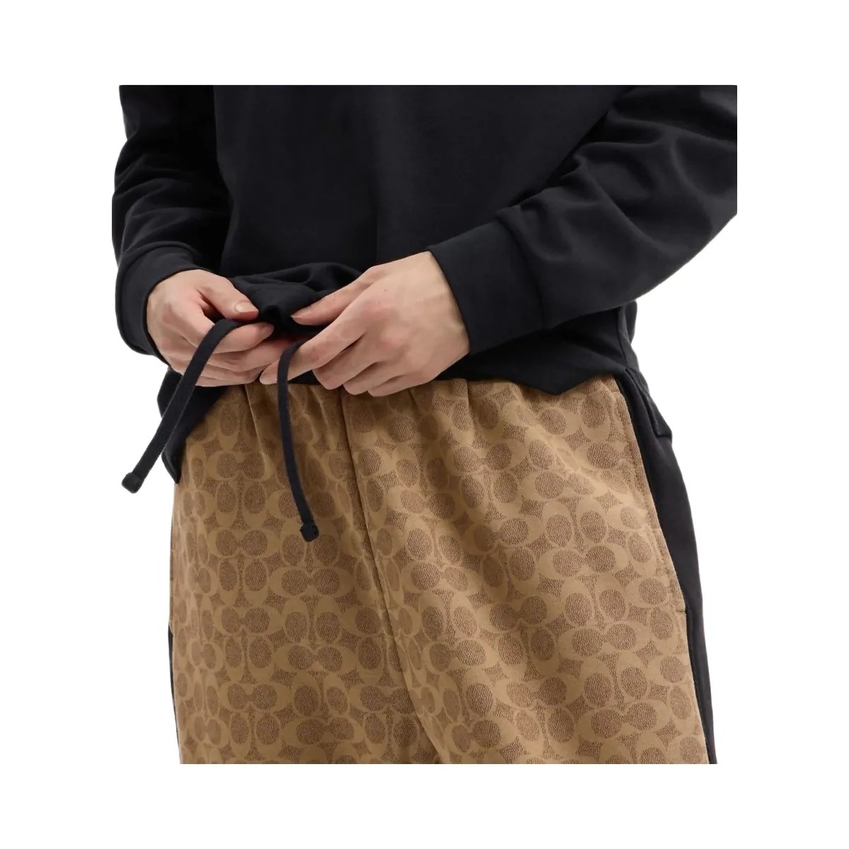 Coach Signature Sweatpants Tan Signature - HypeFly India View 4