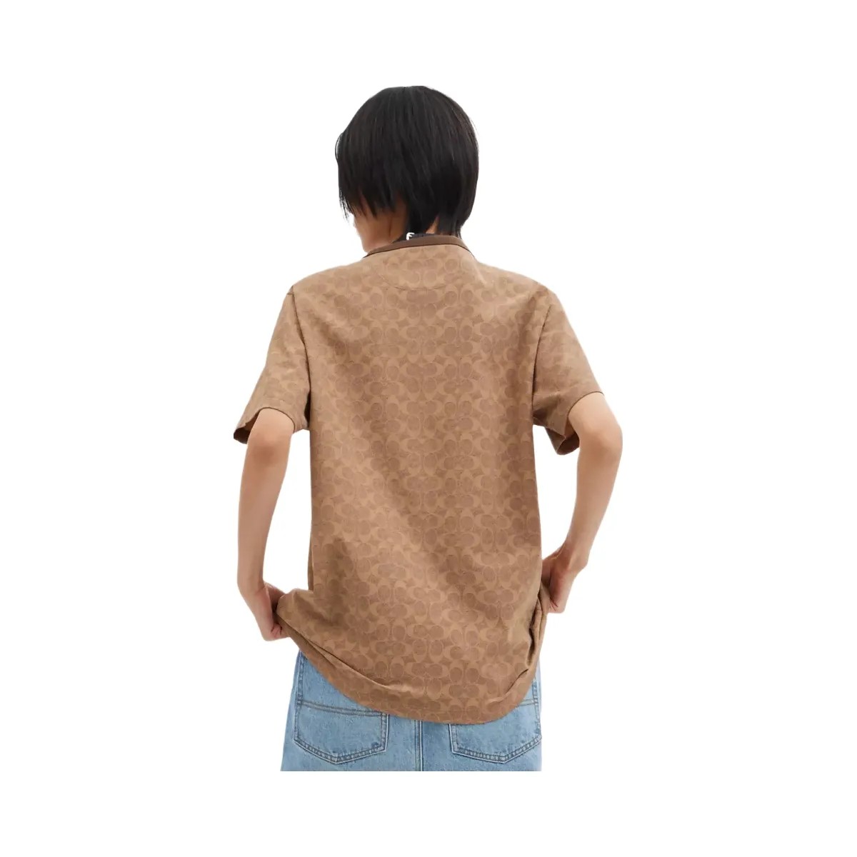 Coach Signature T-Shirt in Tan Signature - HypeFly India View 5