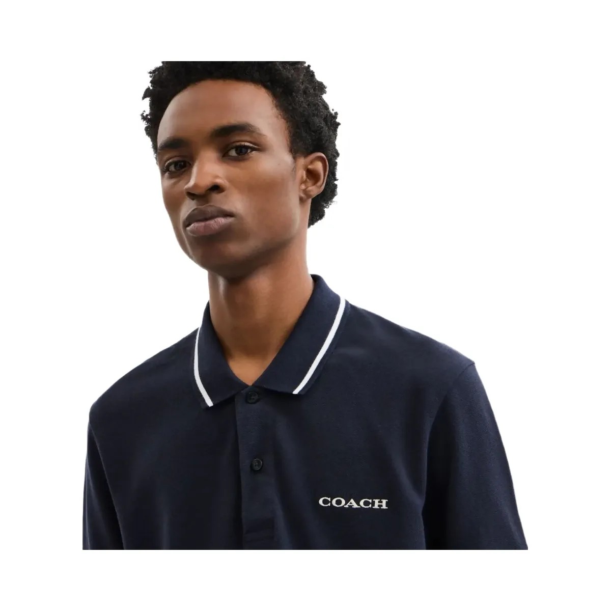 Coach Signature Trim Polo Navy - HypeFly India View 4
