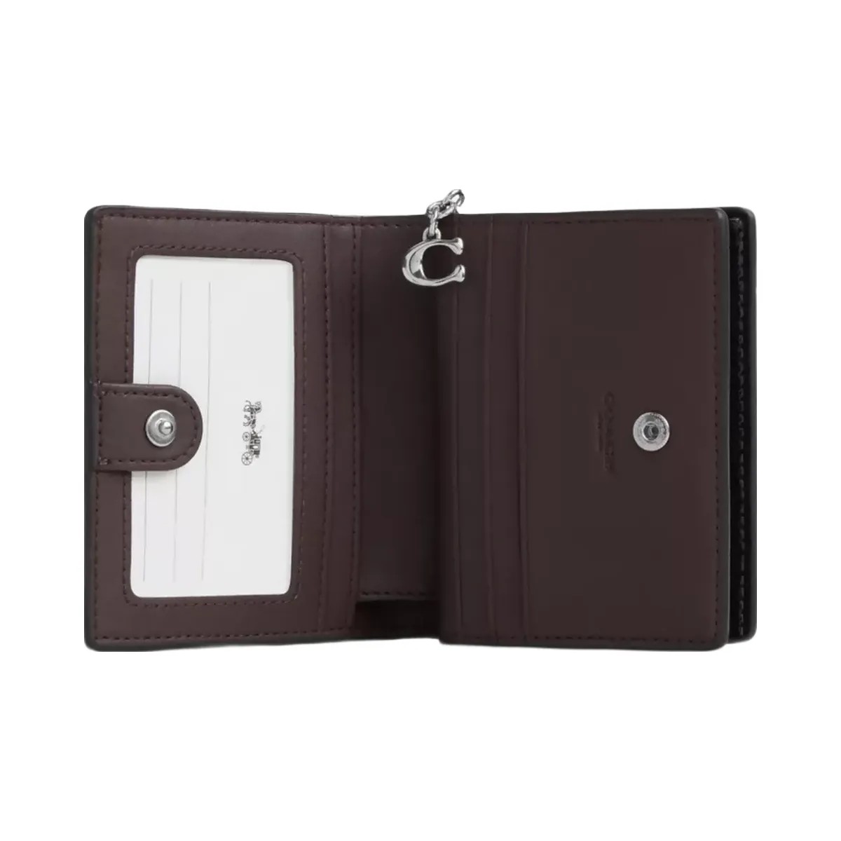 Coach Snap Wallet in Silver Black - HypeFly India View 2