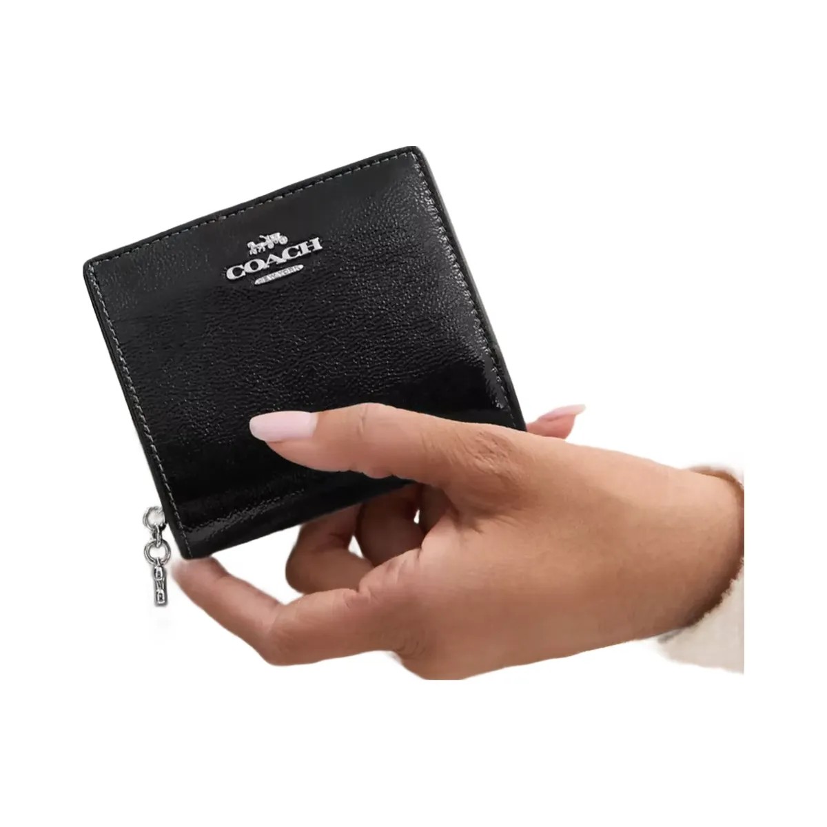 Coach Snap Wallet in Silver Black - HypeFly India View 3
