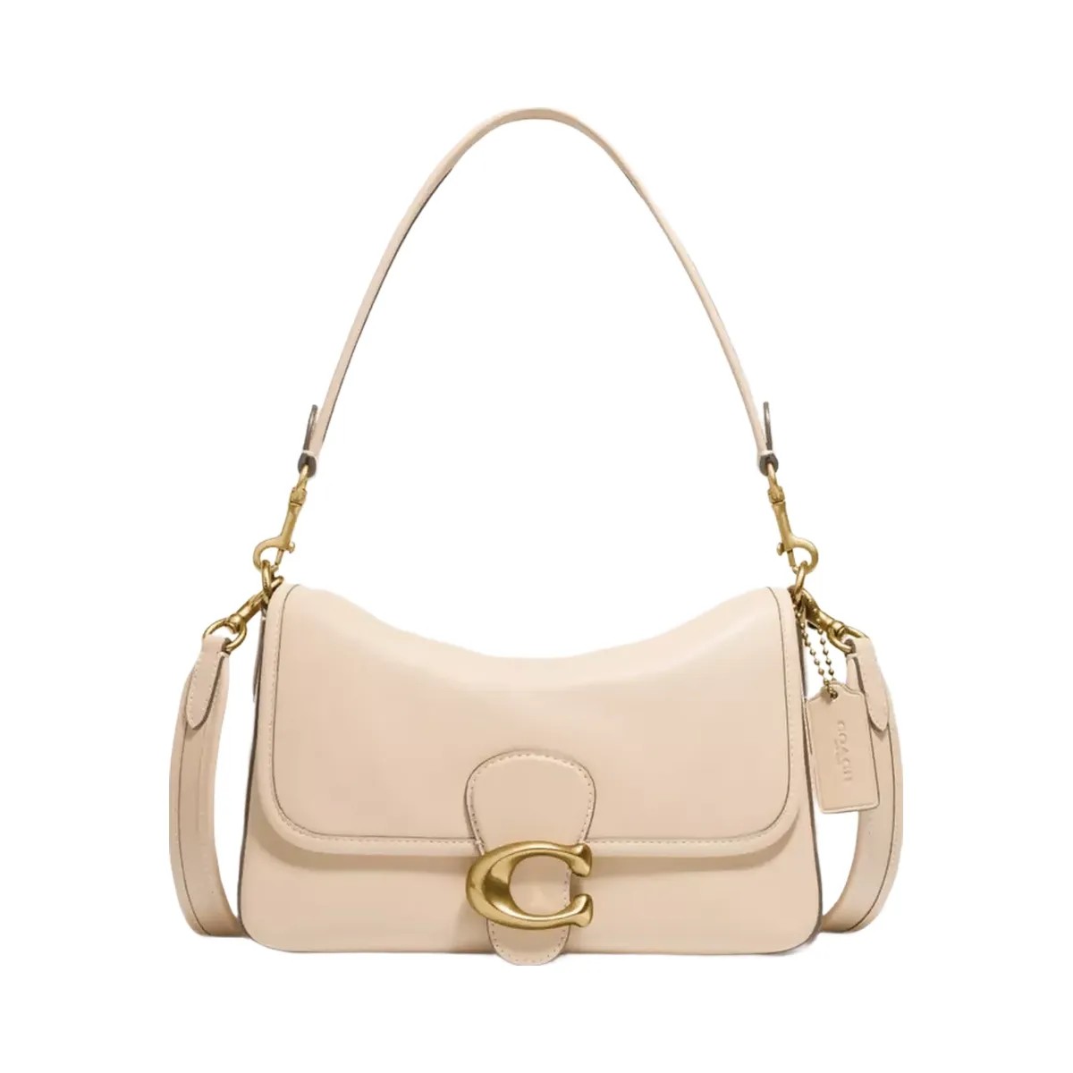 Coach Soft Tabby Shoulder Bag in Brass Ivory - HypeFly India View 1