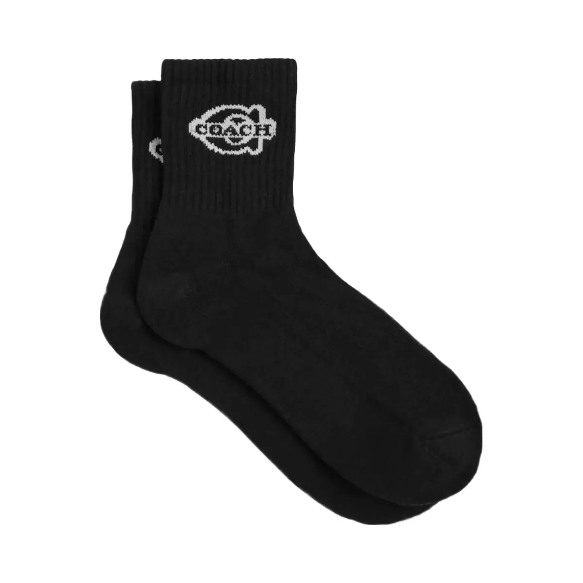 Coach Soho Quarter Crew Socks in Black - HypeFly India View 1