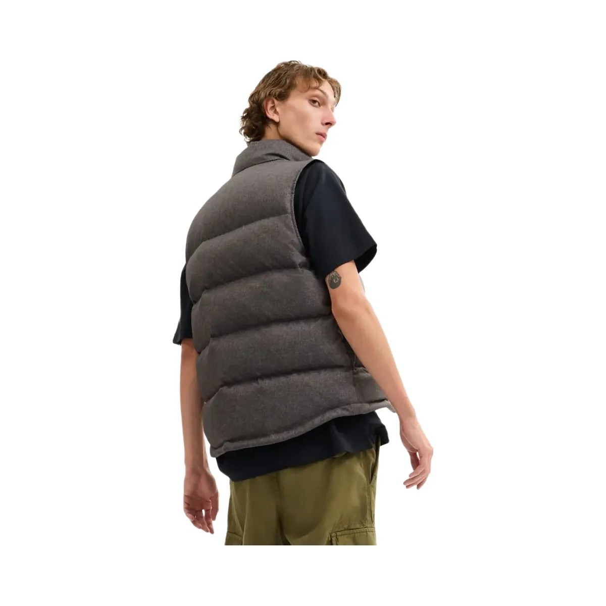 Coach Solid Down Vest Dark Heather Grey - HypeFly India View 3