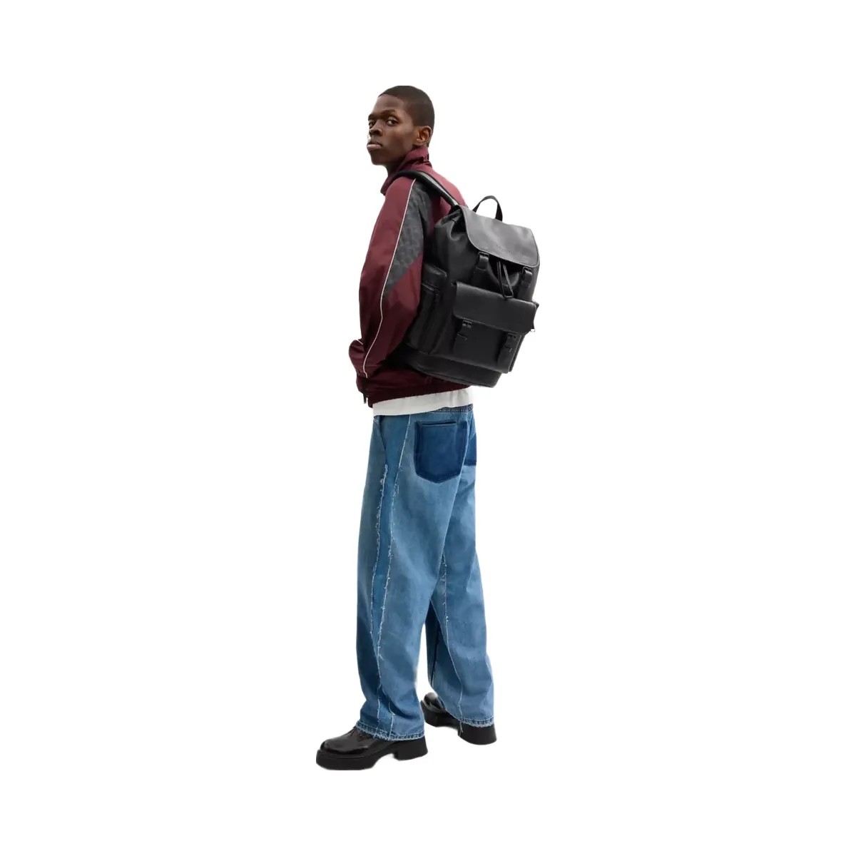 Coach Sprint Backpack in Matte Black Black - HypeFly India View 5