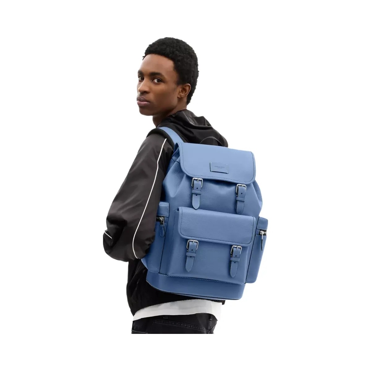 Coach Sprint Backpack in Silver Light Denim - HypeFly India View 5