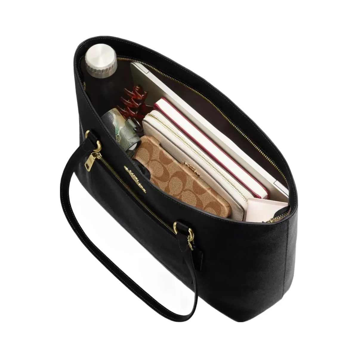 Coach Station Tote Bag in Gold Black - HypeFly India View 3