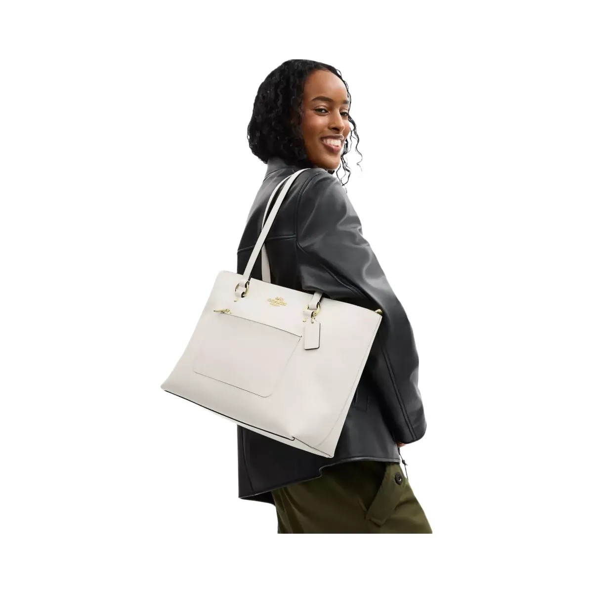 Coach Station Tote Bag in Gold Chalk - HypeFly India View 6