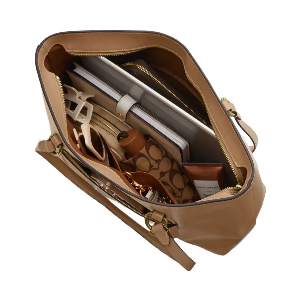 Coach Station Tote Bag in Gold Sandy Beige - HypeFly India View 3