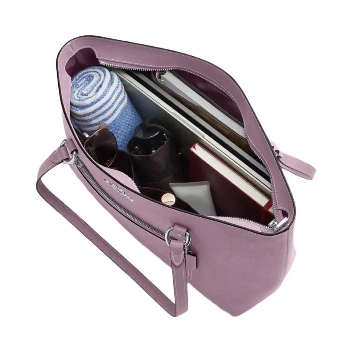 Coach Station Tote Bag in Silver Jasmine - HypeFly India View 3