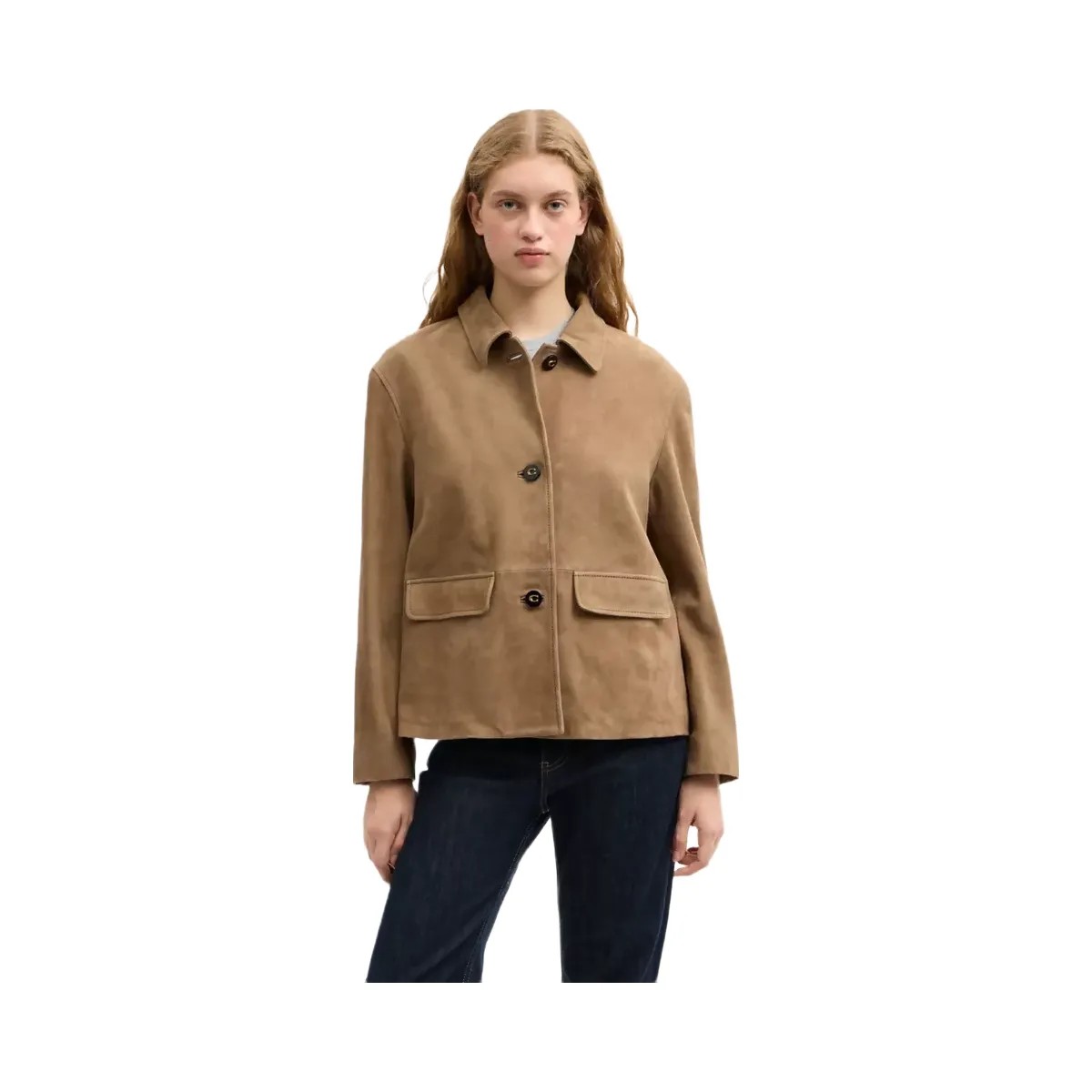 Coach Suede Coat in Umber - HypeFly India View 2