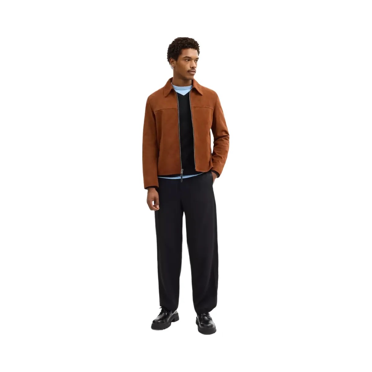 Coach Suede Jacket in Brown - HypeFly India View 2