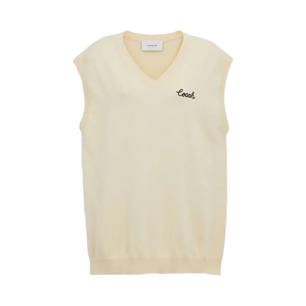 Coach Sweater Vest Cream - HypeFly India View 1