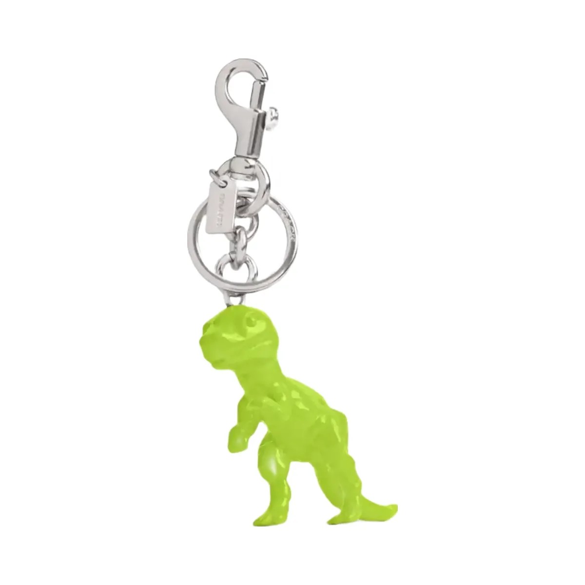 Coach T-Rex Bag Charm in Silver Green - HypeFly India View 1