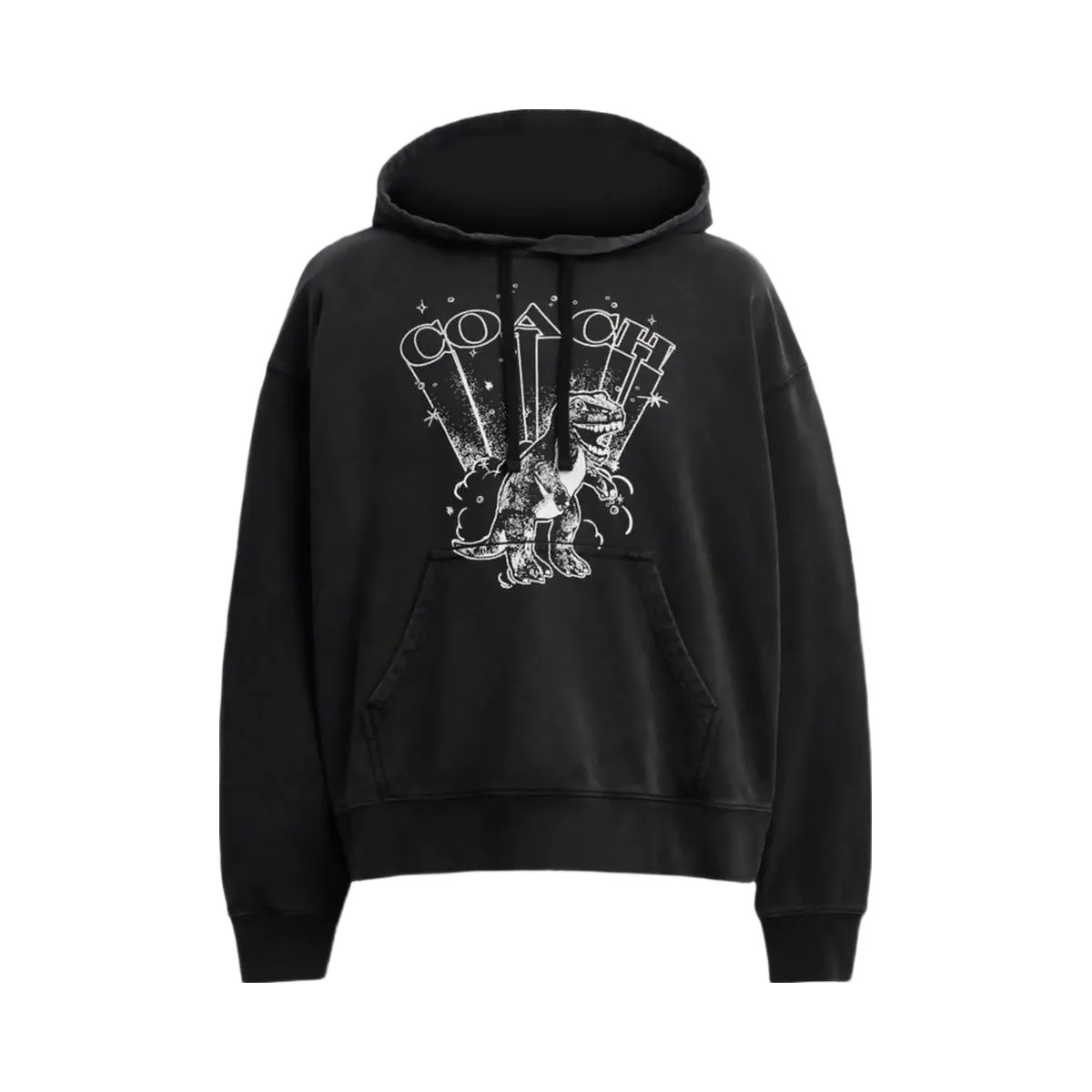 Coach T Rex Hoodie Washed Black - HypeFly India View 1