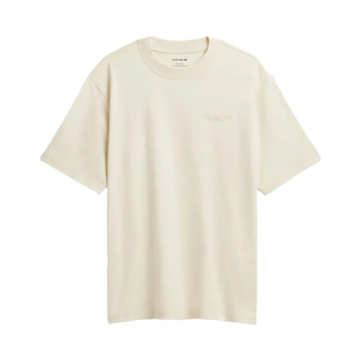 Coach T Shirt In Organic Cotton Cream - HypeFly India View 1