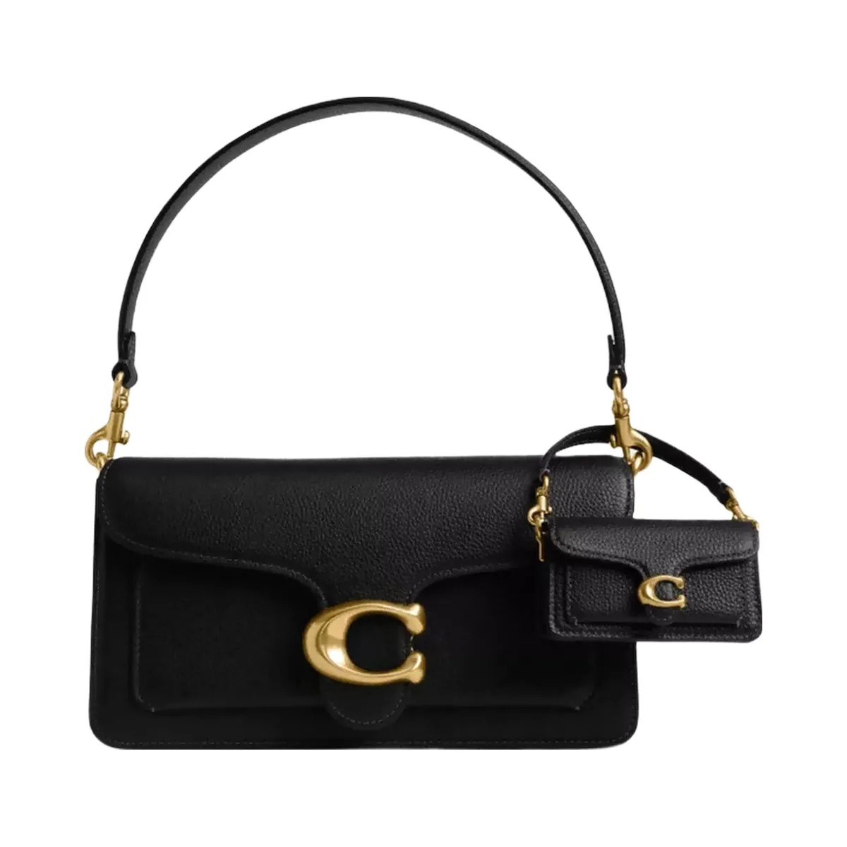 Coach Tabby Bag Charm in Brass Black - HypeFly India View 2
