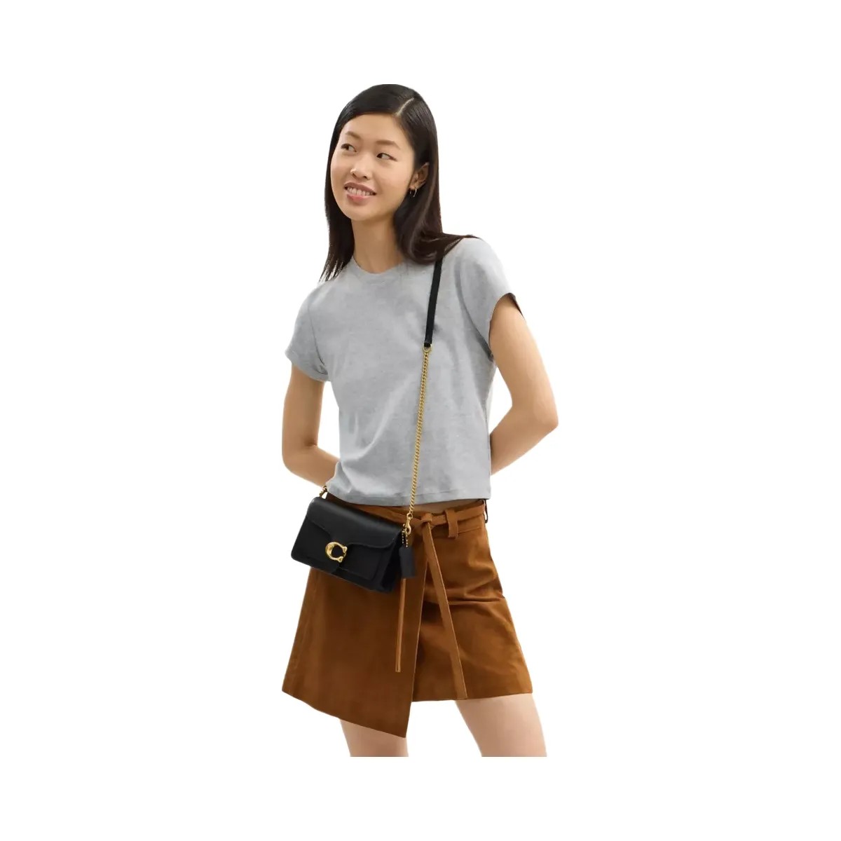 Coach Tabby Chain Clutch in Brass Black - HypeFly India View 5