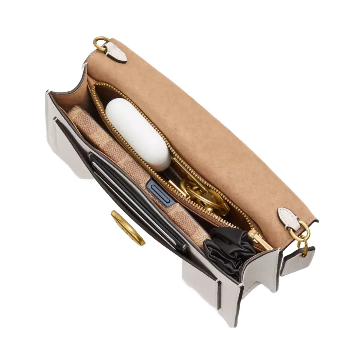 Coach Tabby Chain Clutch in Brass Chalk - HypeFly India View 4