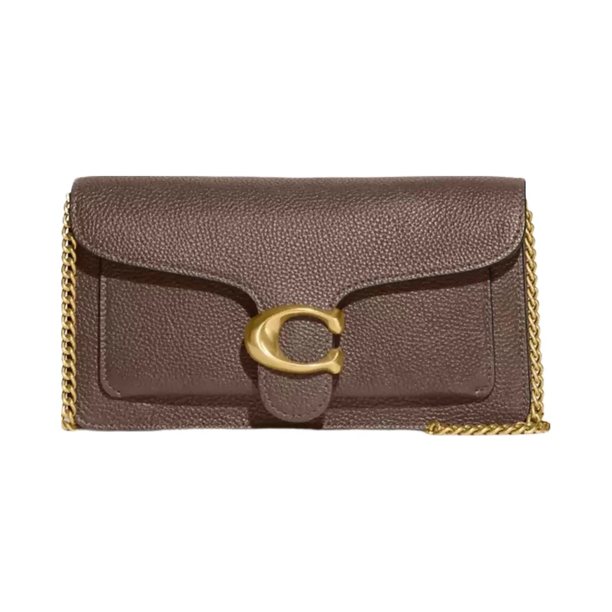 Coach Tabby Chain Clutch in Brass Dark Stone - HypeFly India View 1