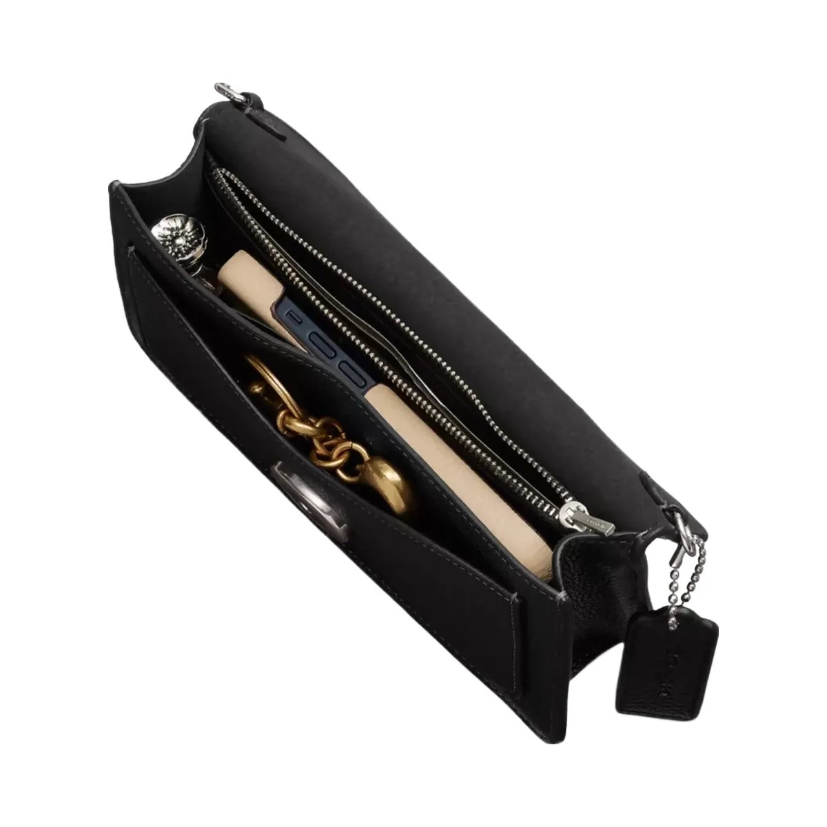 Coach Tabby Chain Clutch in Silver Black - HypeFly India View 4