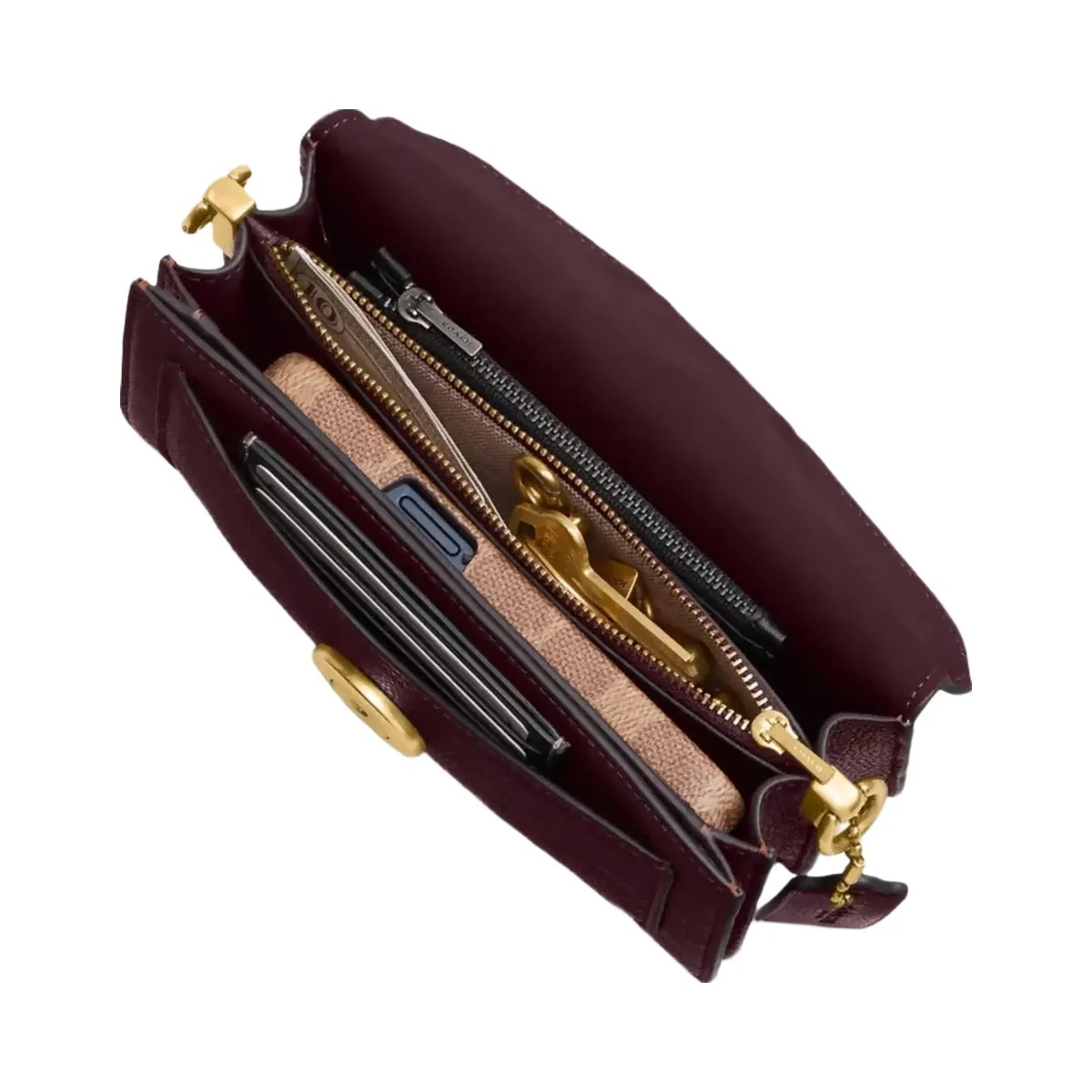 Coach Tabby Shoulder Bag 20 in Brass Merlot - HypeFly India View 4