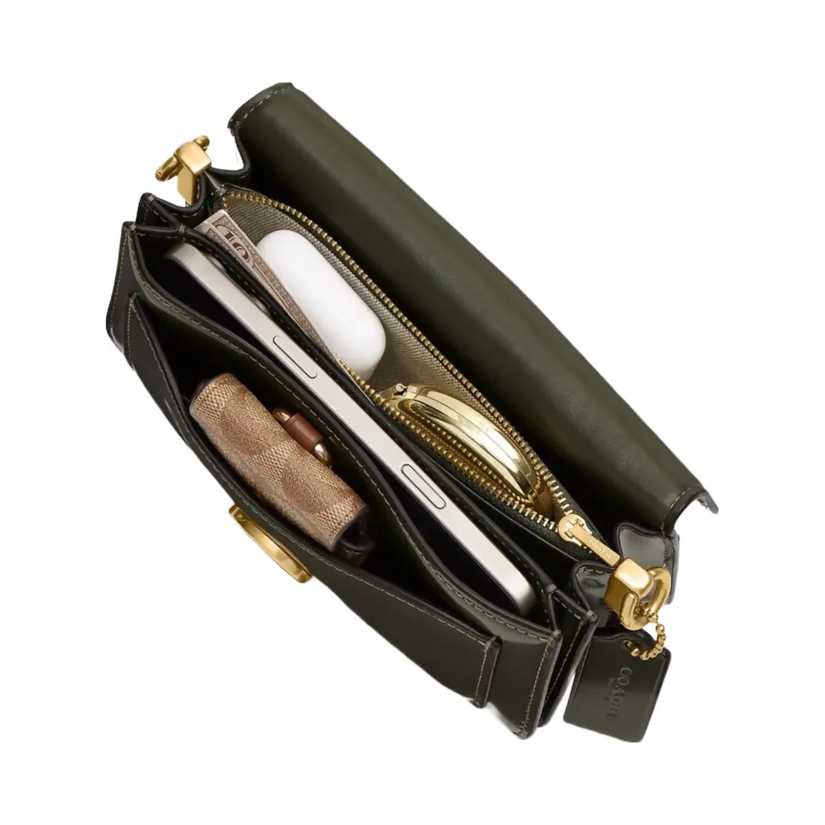 Coach Tabby Shoulder Bag 20 in Brass Olive - HypeFly India View 4