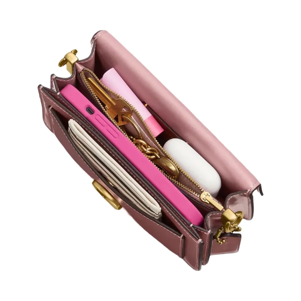 Coach Tabby Shoulder Bag 20 in Brass Peony - HypeFly India View 4