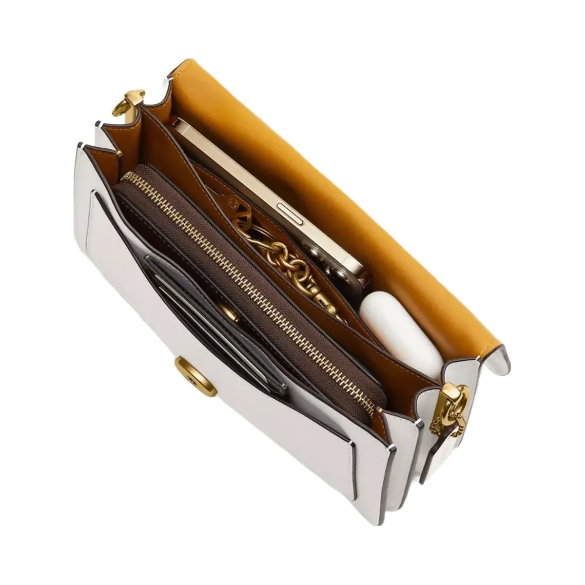 Coach Tabby Shoulder Bag 26 in Brass Chalk - HypeFly India View 4