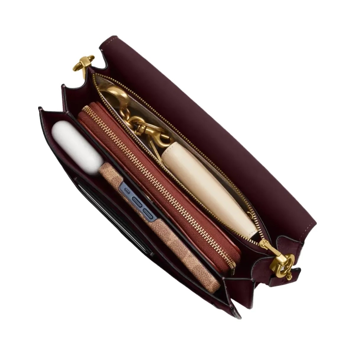Coach Tabby Shoulder Bag 26 in Brass Merlot - HypeFly India View 4