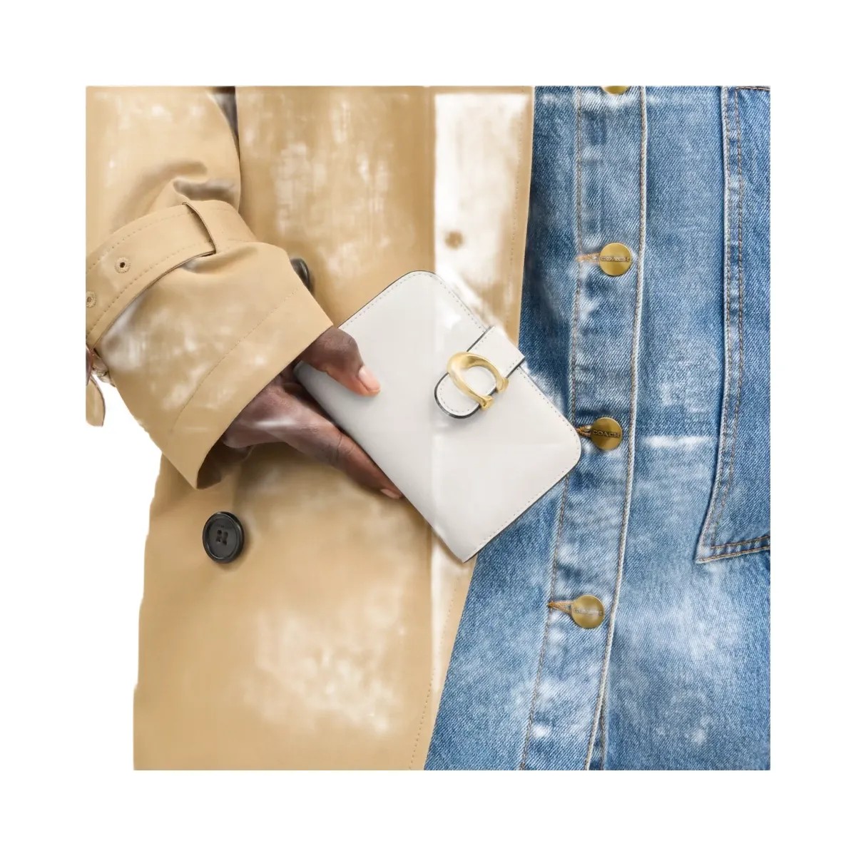 Coach Tabby Wallet in Brass Chalk - HypeFly India View 4