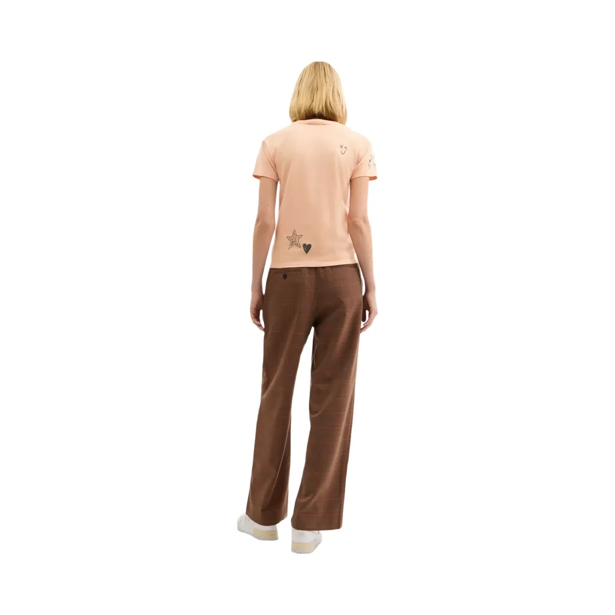 Coach Tailored Pants in Orange Pink Plaid - HypeFly India View 3