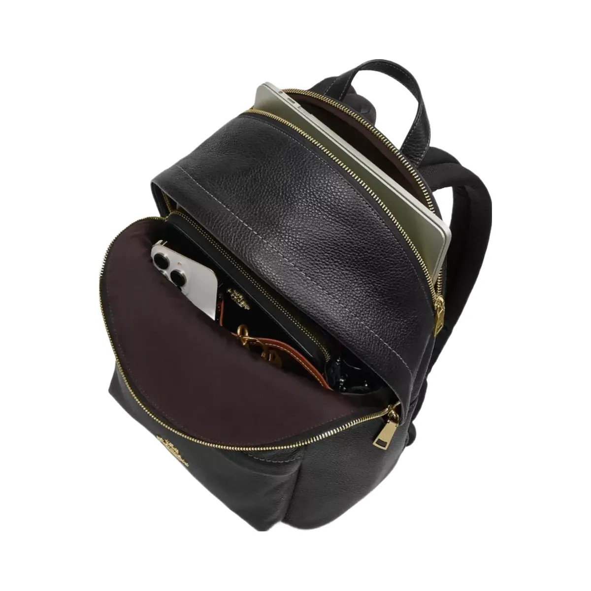 Coach Taylor Small Backpack in Gold Black - HypeFly India View 3
