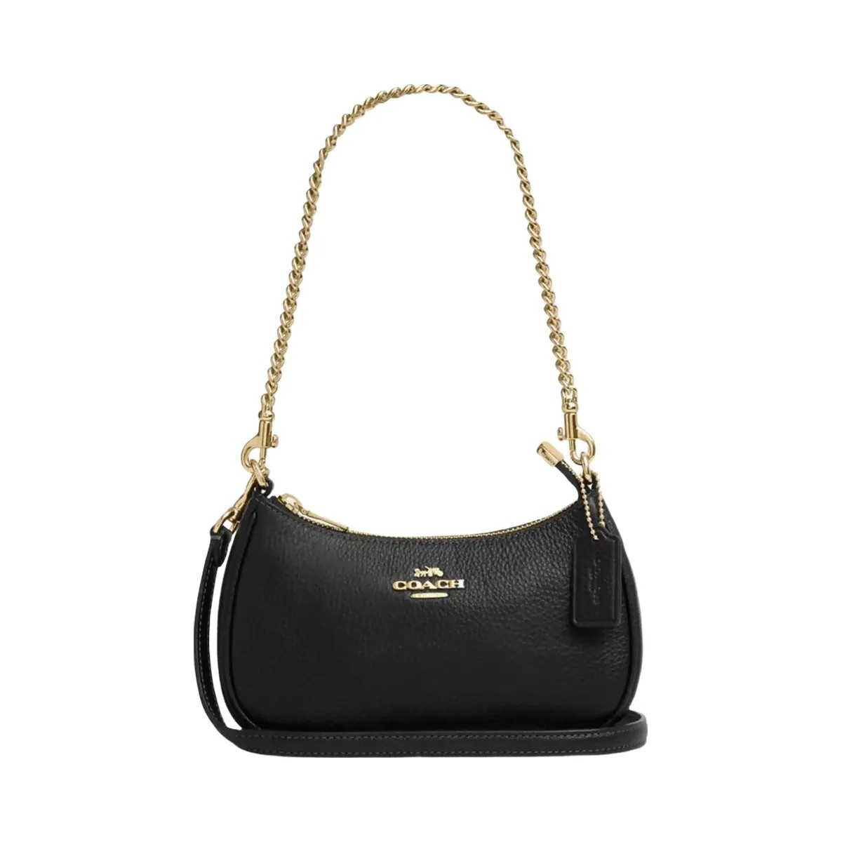 Coach Teri Mini Crossbody Bag in Gold Black - HypeFly India View 1