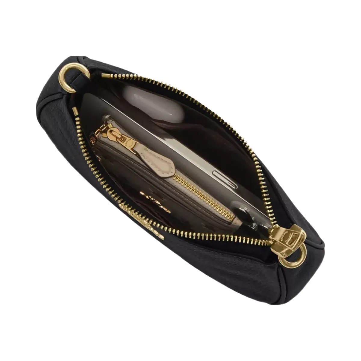 Coach Teri Mini Crossbody Bag in Gold Black - HypeFly India View 3