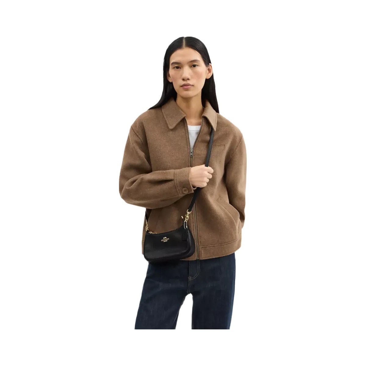 Coach Teri Mini Crossbody Bag in Gold Black - HypeFly India View 6