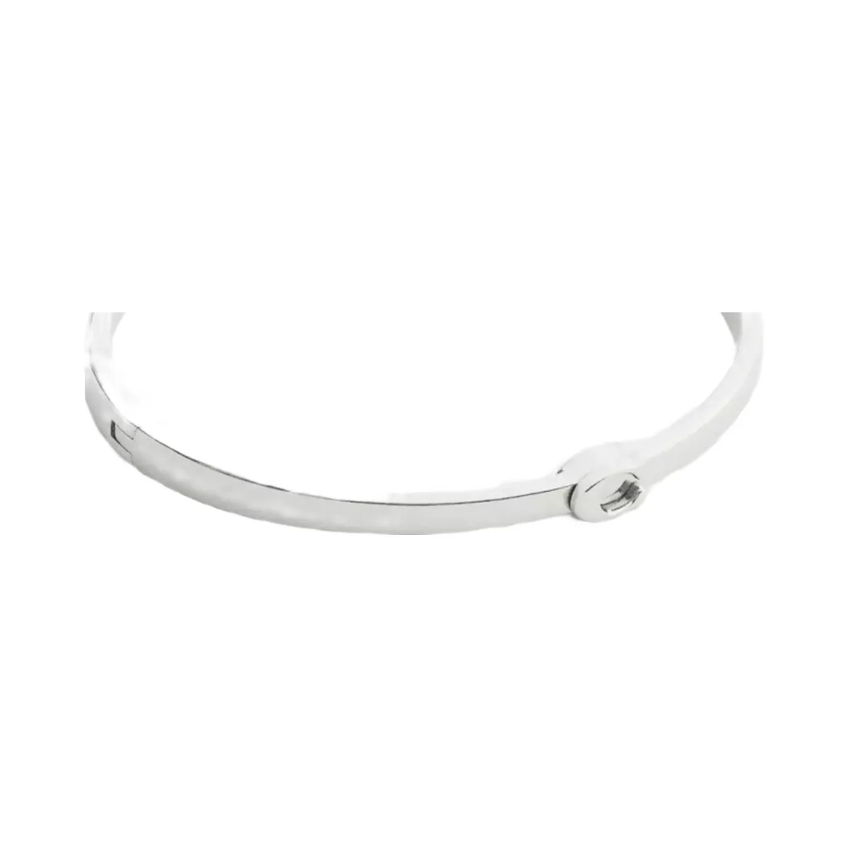 Coach Thin Signature Hinged Bangle in Silver - HypeFly India View 1