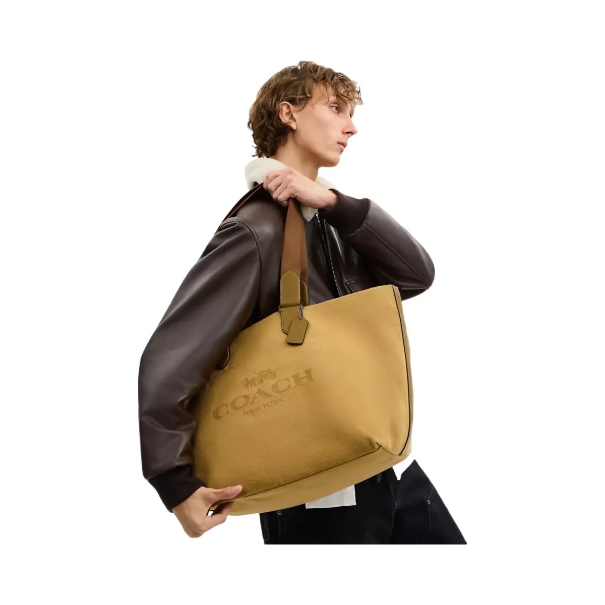 Coach Tour Tote Bag in Gunmetal Trench Multi - HypeFly India View 4