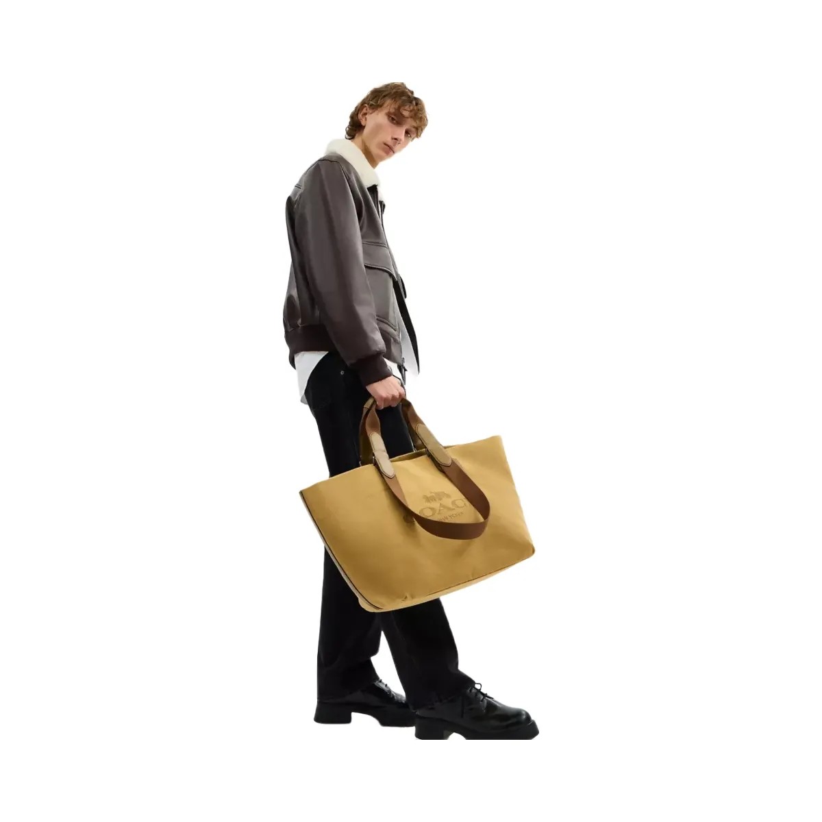 Coach Tour Tote Bag in Gunmetal Trench Multi - HypeFly India View 5