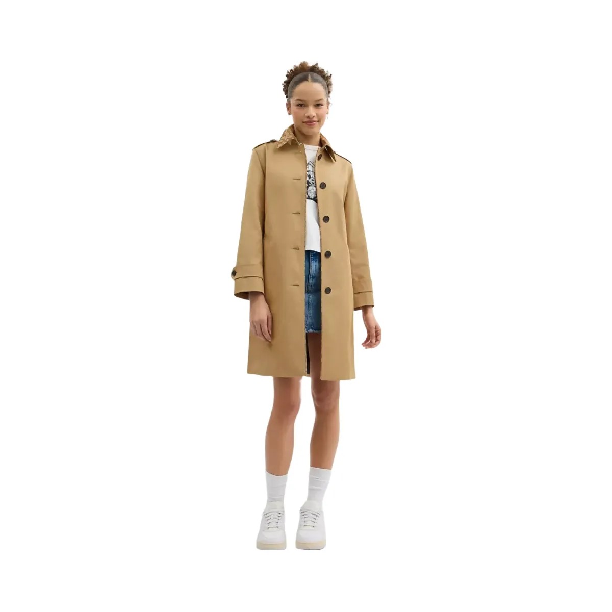 Coach Trench With Signature Piping in Khaki - HypeFly India View 2