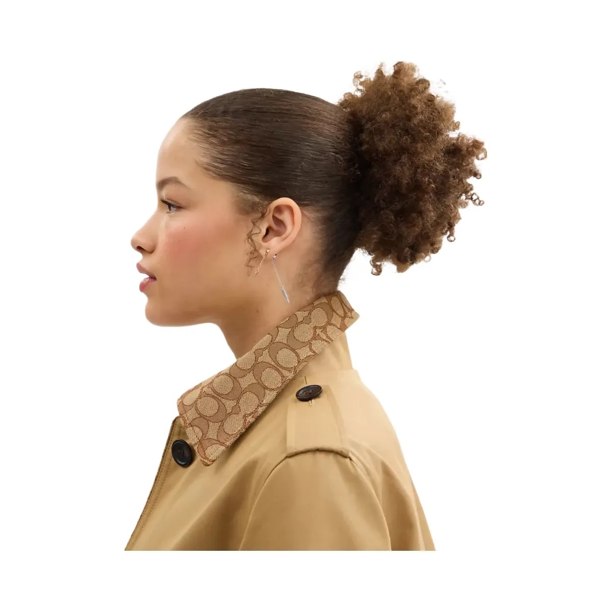 Coach Trench With Signature Piping in Khaki - HypeFly India View 4