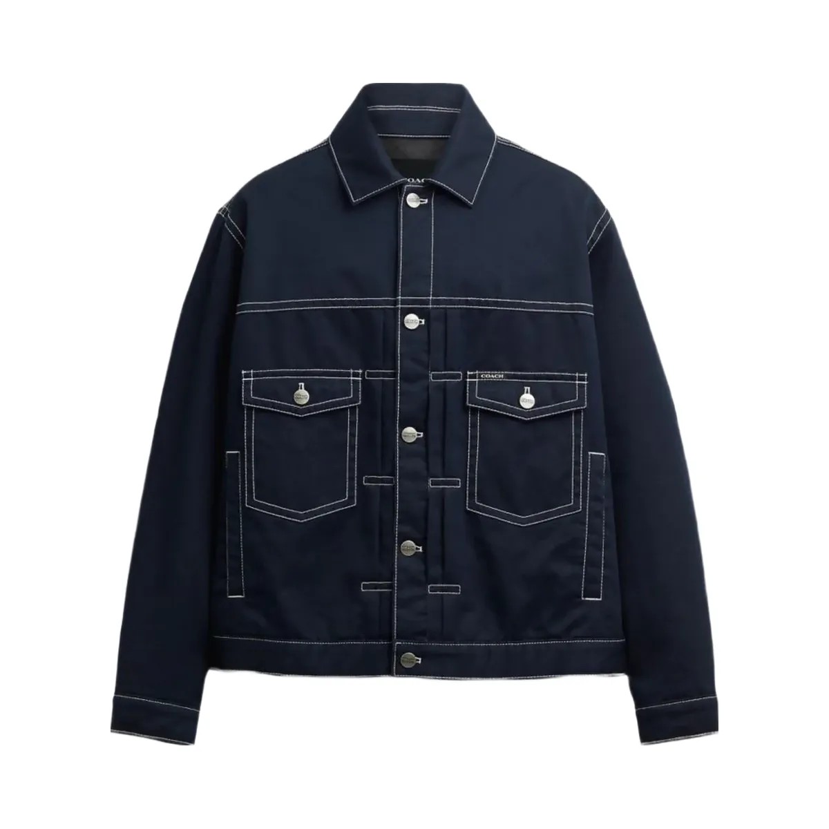 Coach Trucker Jacket Navy Blue - HypeFly India View 1