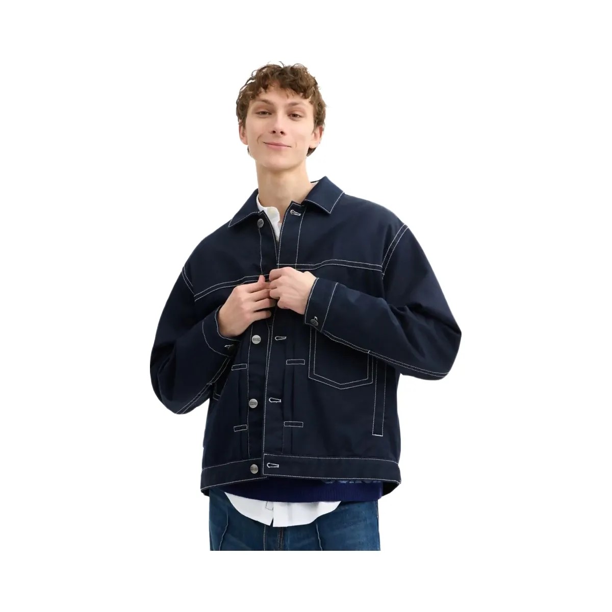 Coach Trucker Jacket Navy Blue - HypeFly India View 5