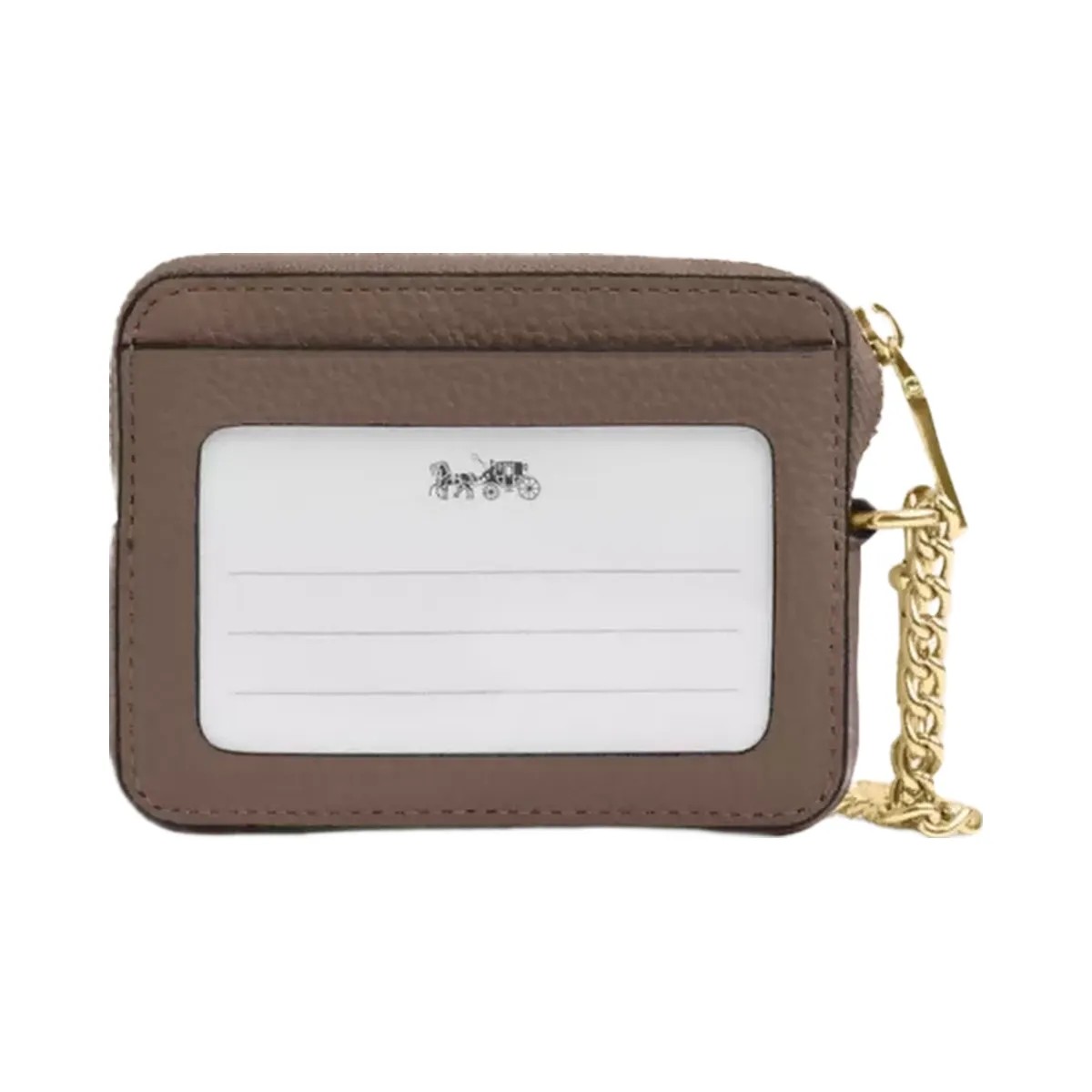 Coach Zip Card Case in Gold Dark Stone - HypeFly India View 2