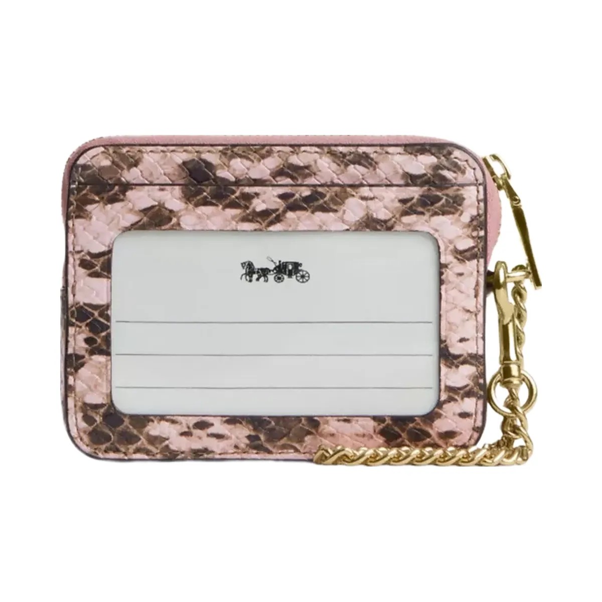 Coach Zip Card Case in Gold Pink - HypeFly India View 2