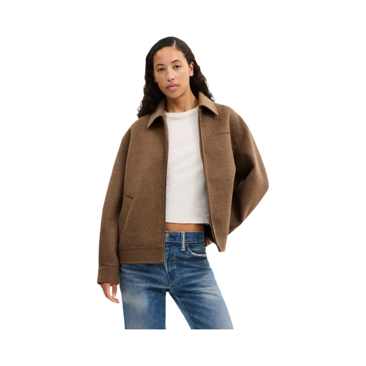 Coach Zip Front Wool Jacket Teddy Bear - HypeFly India View 2