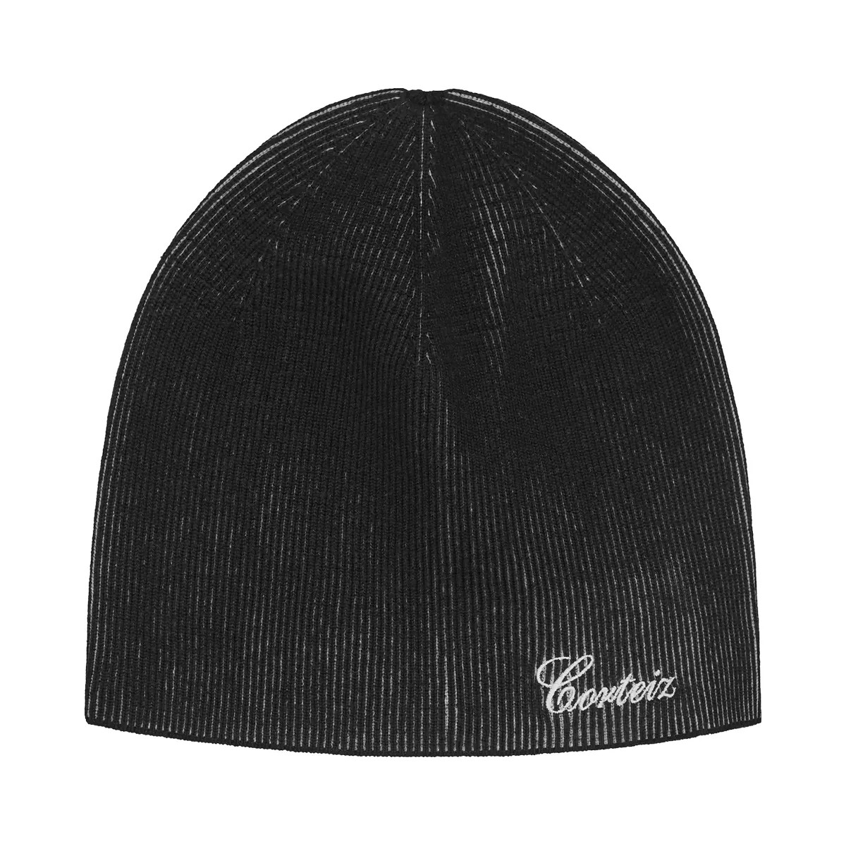 Corteiz 2 Tone Ribbed Knit Beanie Black - HypeFly India View 1